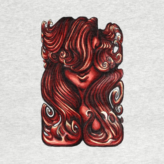 Luscious Locks - Chile Oil Red by BigNoseArt